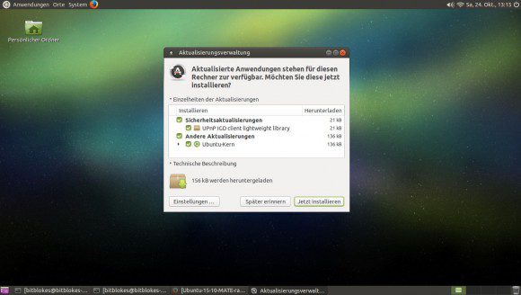 Ubuntu MATE 15.10: Aktualisierungsverwaltung