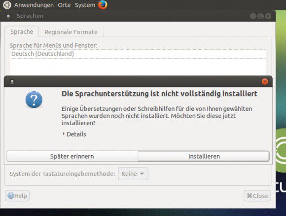 Ubuntu MATE 15.10: Sprachunterstützung installieren