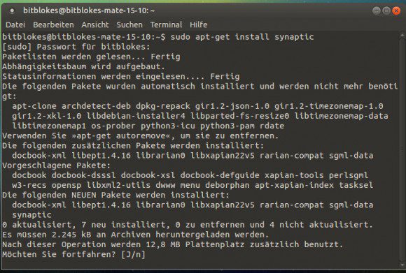 Ubuntu MATE 15.10: Synaptic installieren