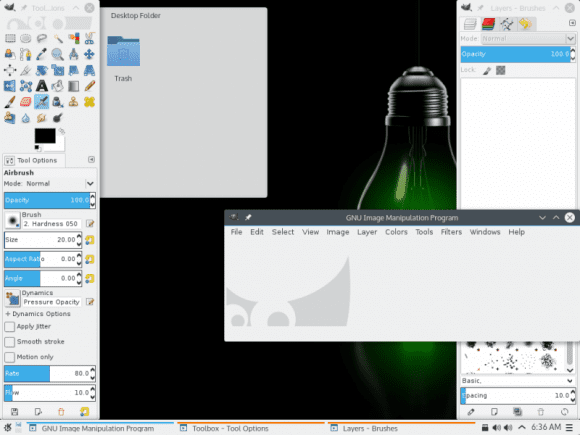 openSUSE Leap 42.1: GIMP unter Plasma 5 (Quelle: opensuse.org)