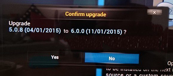 OpenELEC 5.0.8 auf OpenELEC 6.0.0
