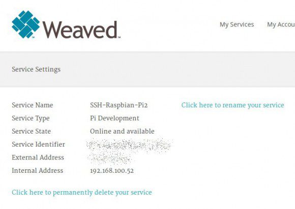 Weaved: Raspberry Pi 2 ist online