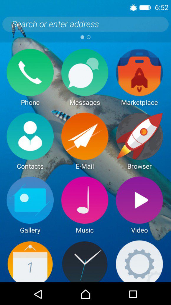 Firefox OS Home Screen auf einem Android-Gerät