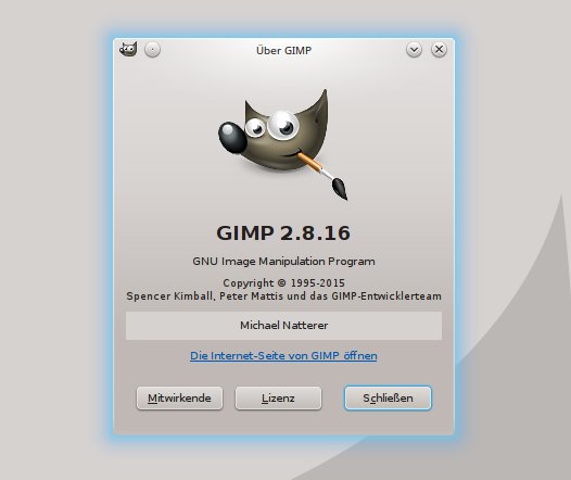 GIMP 2.8.16 via PPA installiert