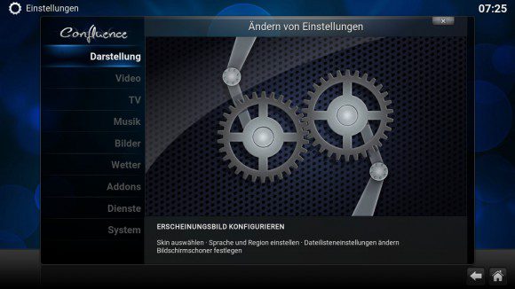 Kodi -> Darstellung