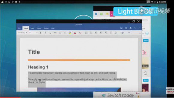 Light Biz OS unterstützt mehrere Fenster