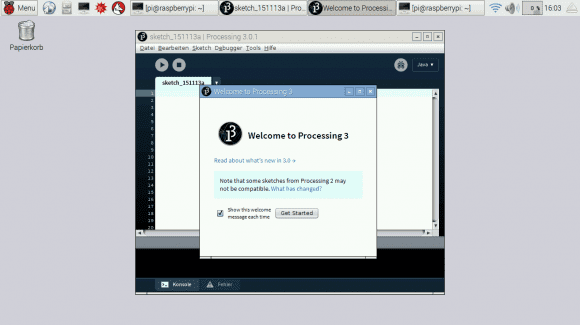 Processing unter Raspbian auf dem Raspberry Pi 2