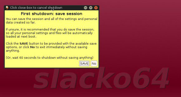 Puppy Linux 6.3 Slacko64: Session speichern