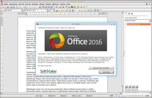 SoftMaker Office 2016 für Linux: TextMaker