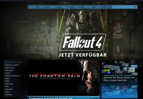 Fallout 4 ist prominenter als Steam Machines