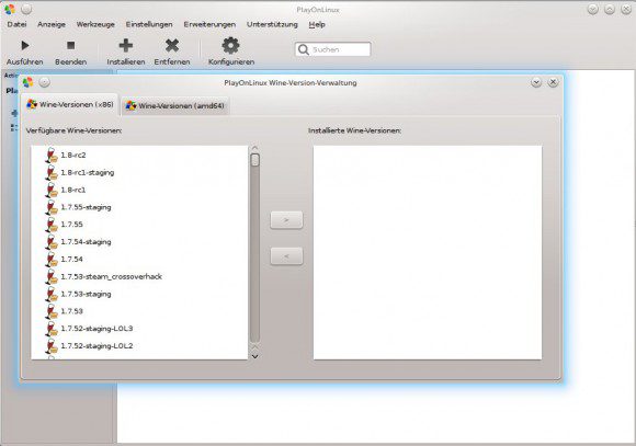 Wine 1.8-rc2 via PlayOnLinux