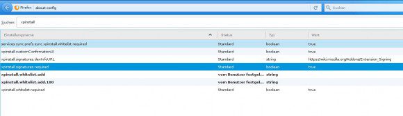 Firefox 43 sperrt per Standard nicht signierte Add-ons