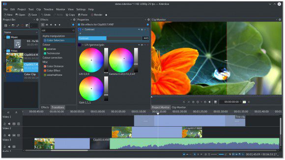 Kdenlive mit verbesserter Anwenderoberfläche (Quelle: kde.org)