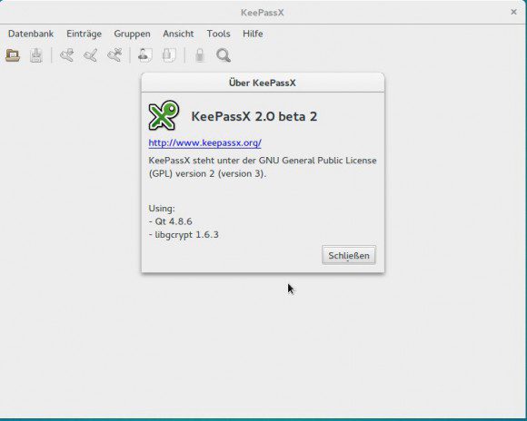 KeePassX 2.0 installiert
