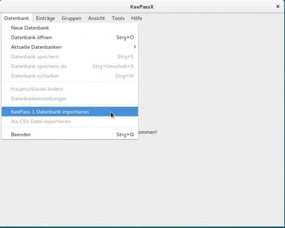 Alte Datenbank in KeePassX 2.0 importieren