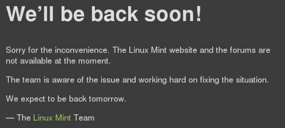 linuxmint.com war nicht erreichbar