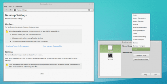 Linux Mint 17.3 MATE: Wechseln des Fenstermanagers (Quelle: linuxmint.com)