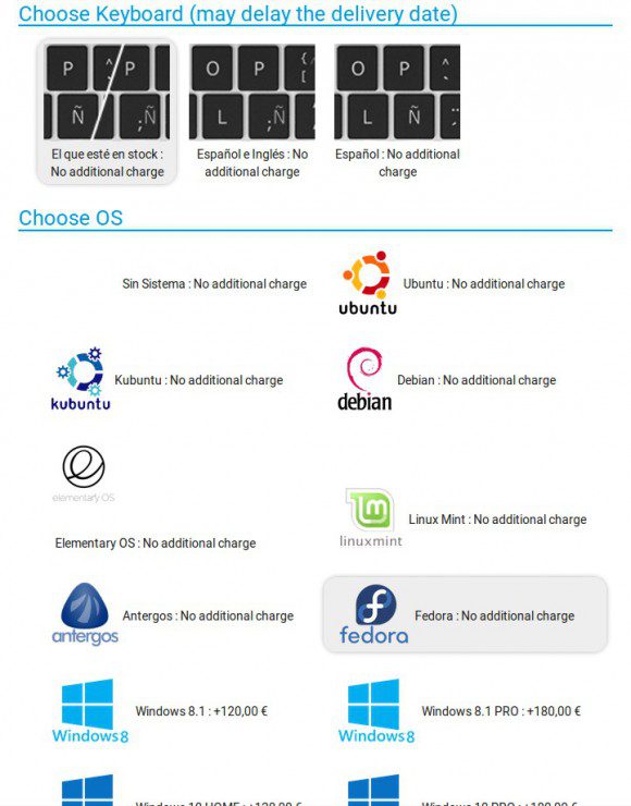 Beim Slimbook kann man eine Linux-Distribution wählen