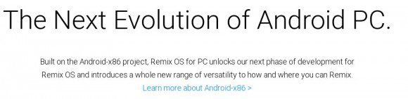 Remix OS basiert auf Android-x86