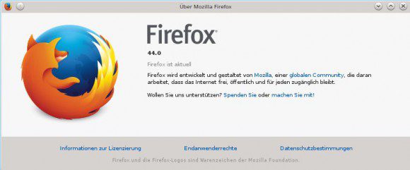 Mozilla Firefox 44 wurde am 26. Januar 2016 ausgegeben