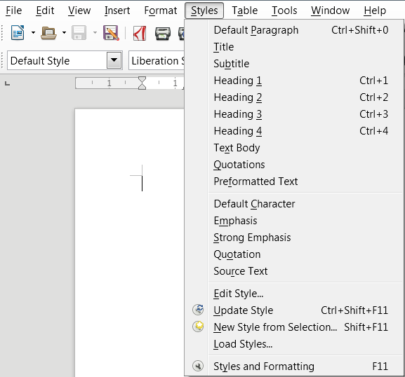 LibreOffice 5.1 - Neu organisierte Menüs in Writer (Quelle: documentfoundation.org)