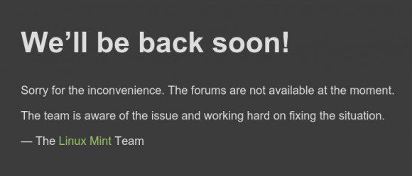 forum.linuxmint.com ist weiterhin offline