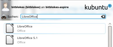 LibreOffice 5.1 und 5.0.5 parallel installiert