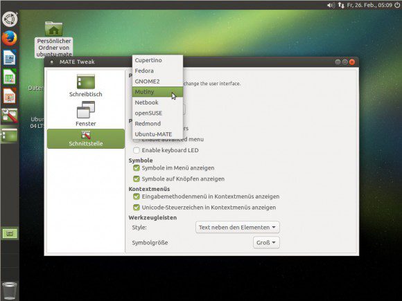 Mutiny unter Ubuntu MATE 16.04 Beta 1