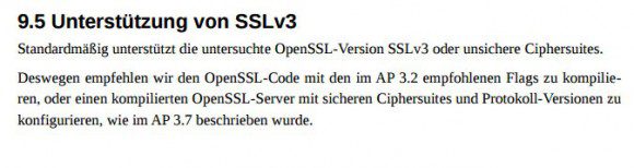 OpenSSL kann SSLv3 - allerdings gilt es als unsicher