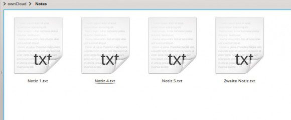 ownCloud Notes sind einfache .txt-Dateien