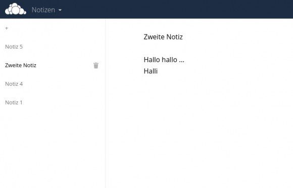 Neue Notiz anlegen