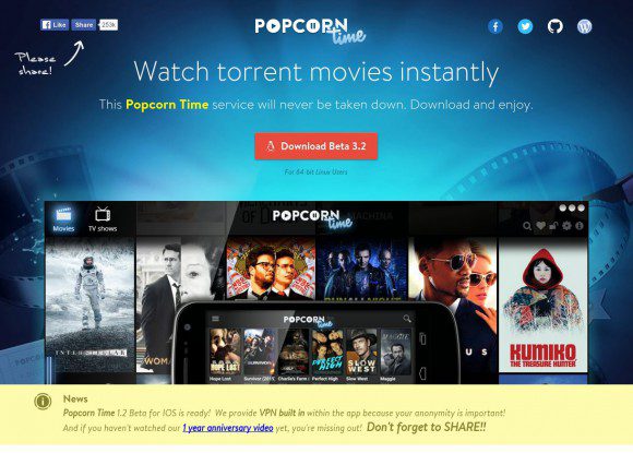 Popcorn Time - ein aktueller Fork