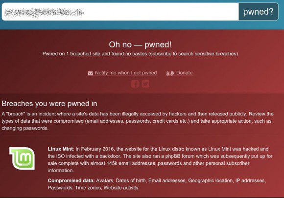 HaveIBeenPwned - yes, you have ... Schuld ist wohl Peace