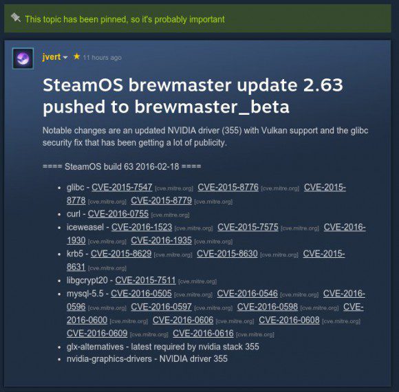 SteamOS mit Vulkan-Unterstützung