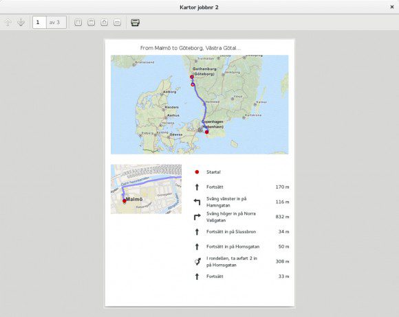 Route ausgedruckt (Quelle: jonasdn.blogspot.com)