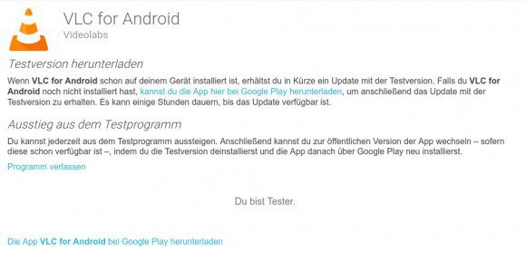 Beta-Tester für VLC 2.0