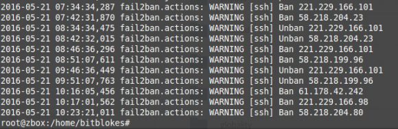 Fail2ban sagt, dass böswillige Hacker oder Cracker aus China in meinen Server wollen.