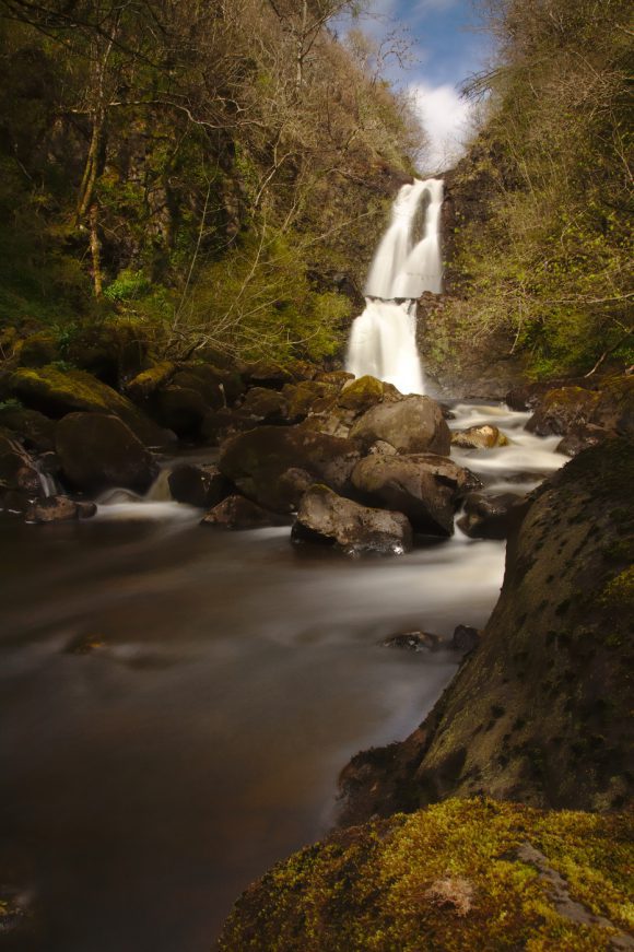 Die Rah Falls mit einem schrägen Verlaufsfilter bearbeitet