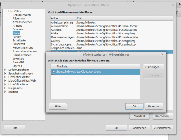 LibreOffice und mein eigenes Wörterbuch