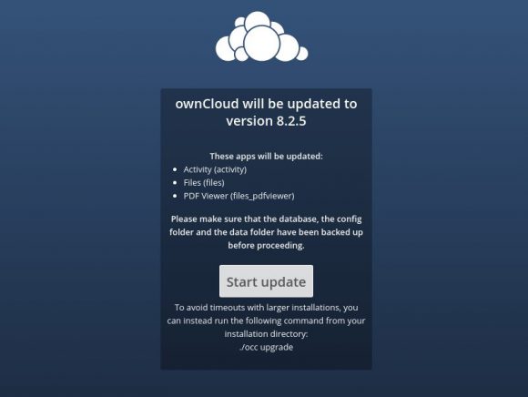 ownCloud aktualisieren