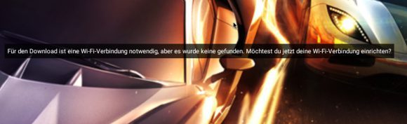 Asphalt 8 will Wi-Fi unter Remix OS, obwohl mit Ethernet verbunden