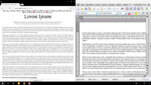 Chrome und TextMaker Hand in Hand