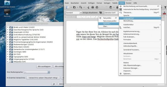 LanguageTool 3.4 in Aktion