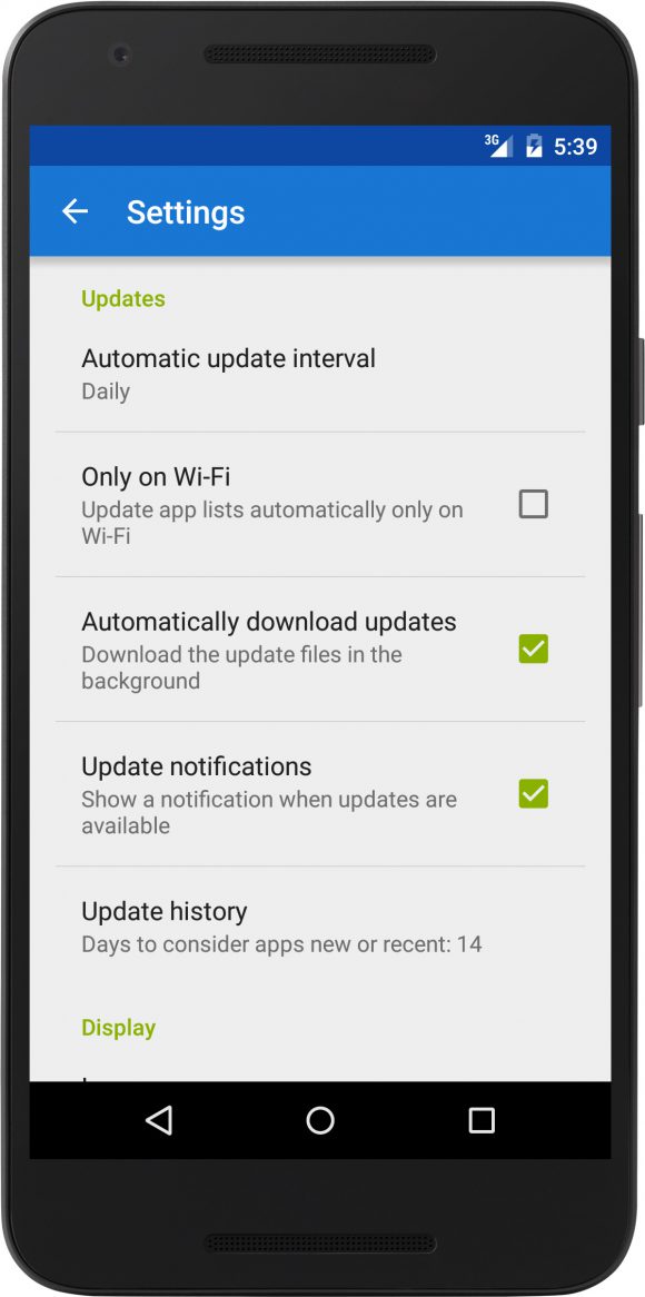 Bei F-Droid 0.100 sind automatisch Updates möglich (Quelle: f-droid.org)