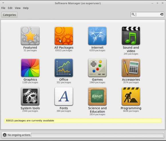 Linux Mint 18 - Software Manager