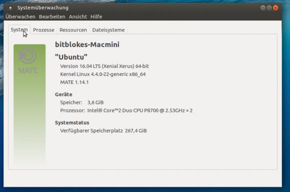 Mein Mac Mini ist nicht mehr der Jüngste - läuft aber trotzdem super mit Ubuntu MATE 16.04