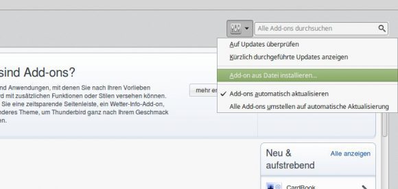 Add-on aus Datei installieren...