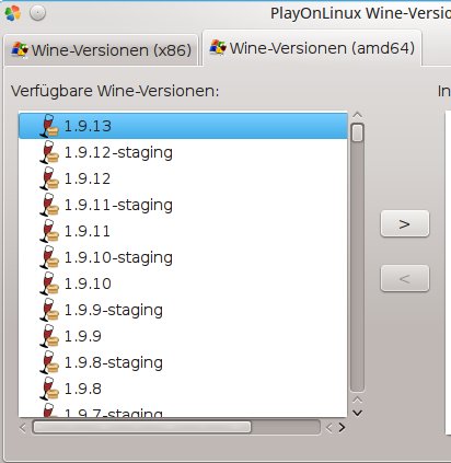Wine 1.9.13 via PlayOnLinux