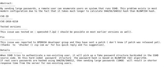 OpenSSH mit Enumeration Bug