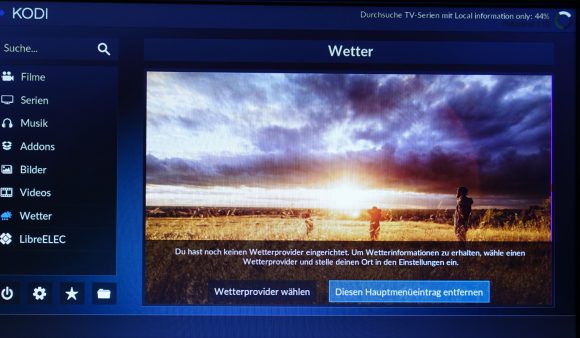 Wetter bei Bedarf entfernen